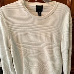 H&M men’s white textured sweater